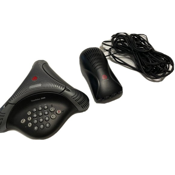 Polycom VoiceStation 300 Conference Phone  w/ Wall Module & Cable 2201-17910-001 - Picture 1 of 6